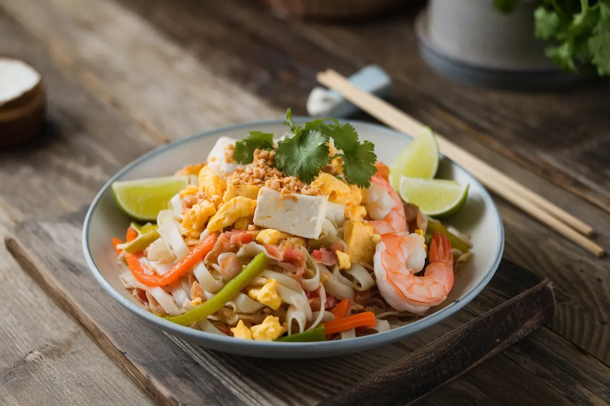 a-photo-of-a-pad-thai-dish-on-a-rustic-wooden-tabl-u9xnYkUVTj-PnE_nhL-AKw-77OxvbbPTHCxBdkHdbfmnw Rich Pad Thai Recipes