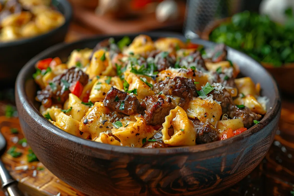 philly-cheesesteak-tortellini-3-1 philly cheesesteak tortellini