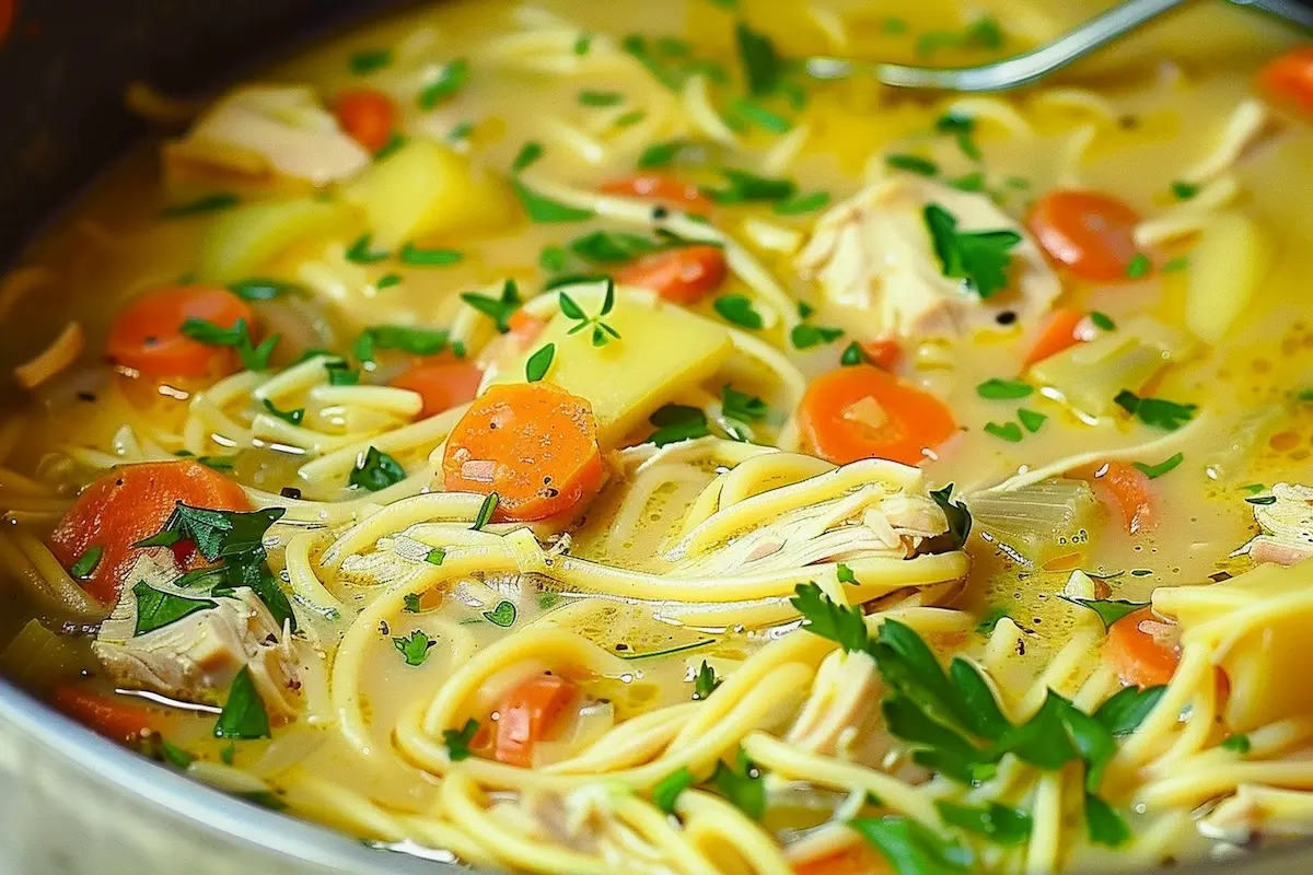 crack chicken noodle soup