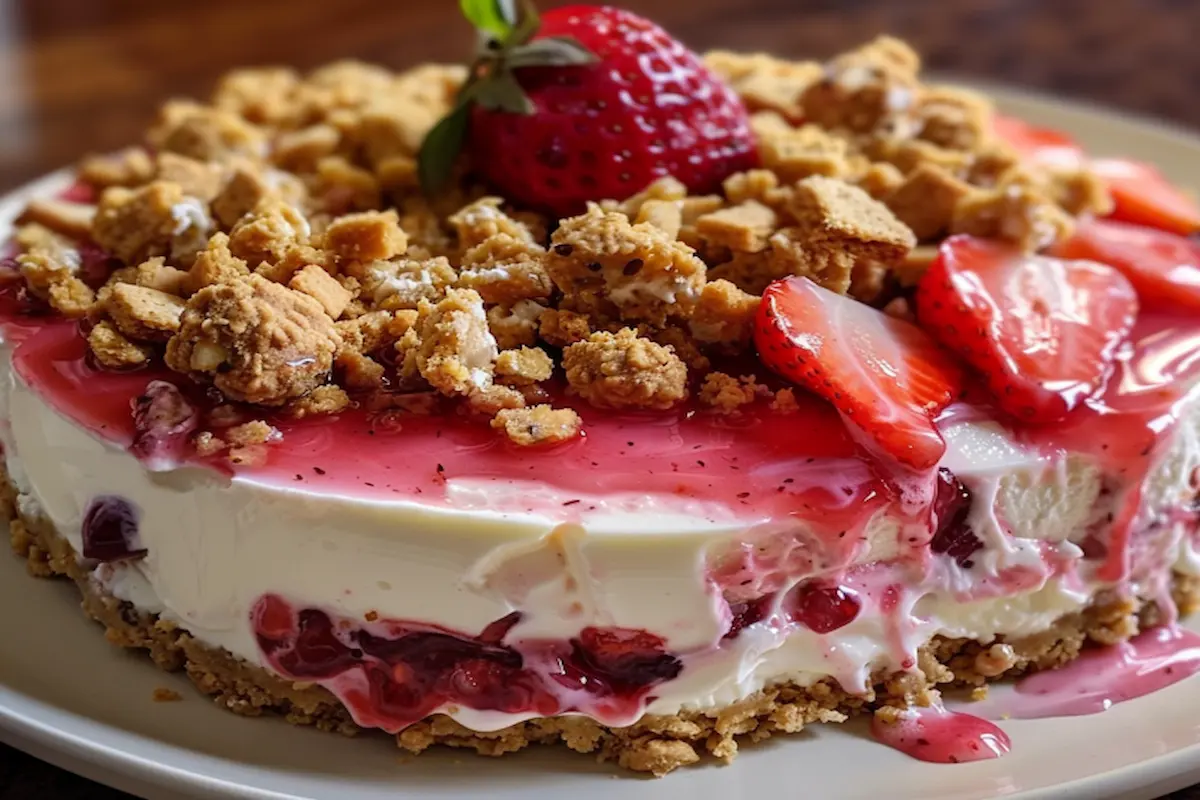 Strawberry Crunch Cheesecake Recipe