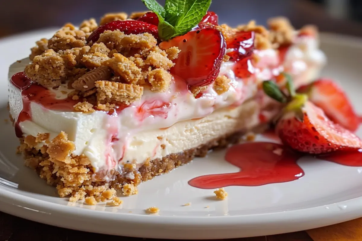 Strawberry Crunch Cheesecake Recipe