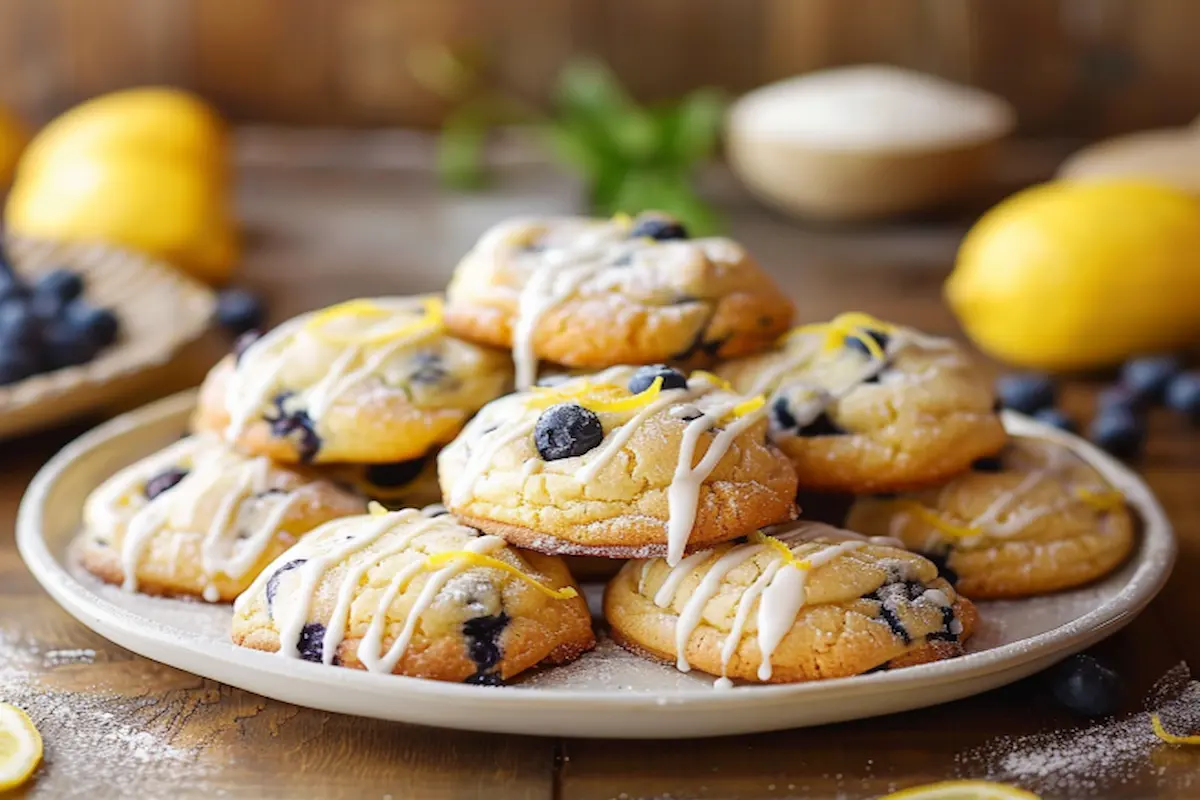 4 Lemon Blueberry Cookies Recipe