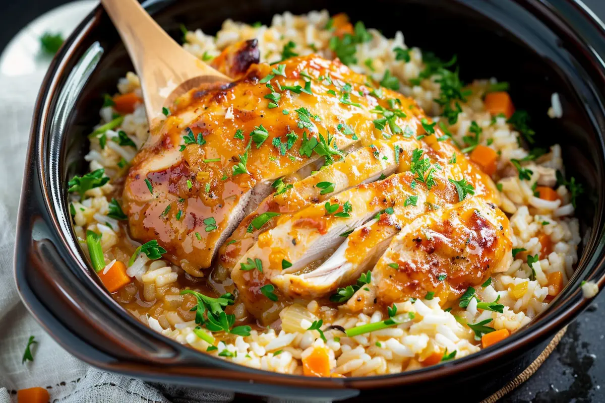Crock-Pot-Chicken-and-Rice-recipe-1 Crock Pot Chicken and Rice recipe