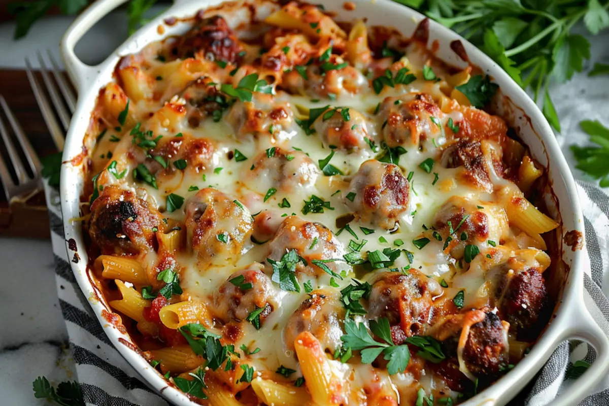 Dump and Bake Meatball Casserole Recipe