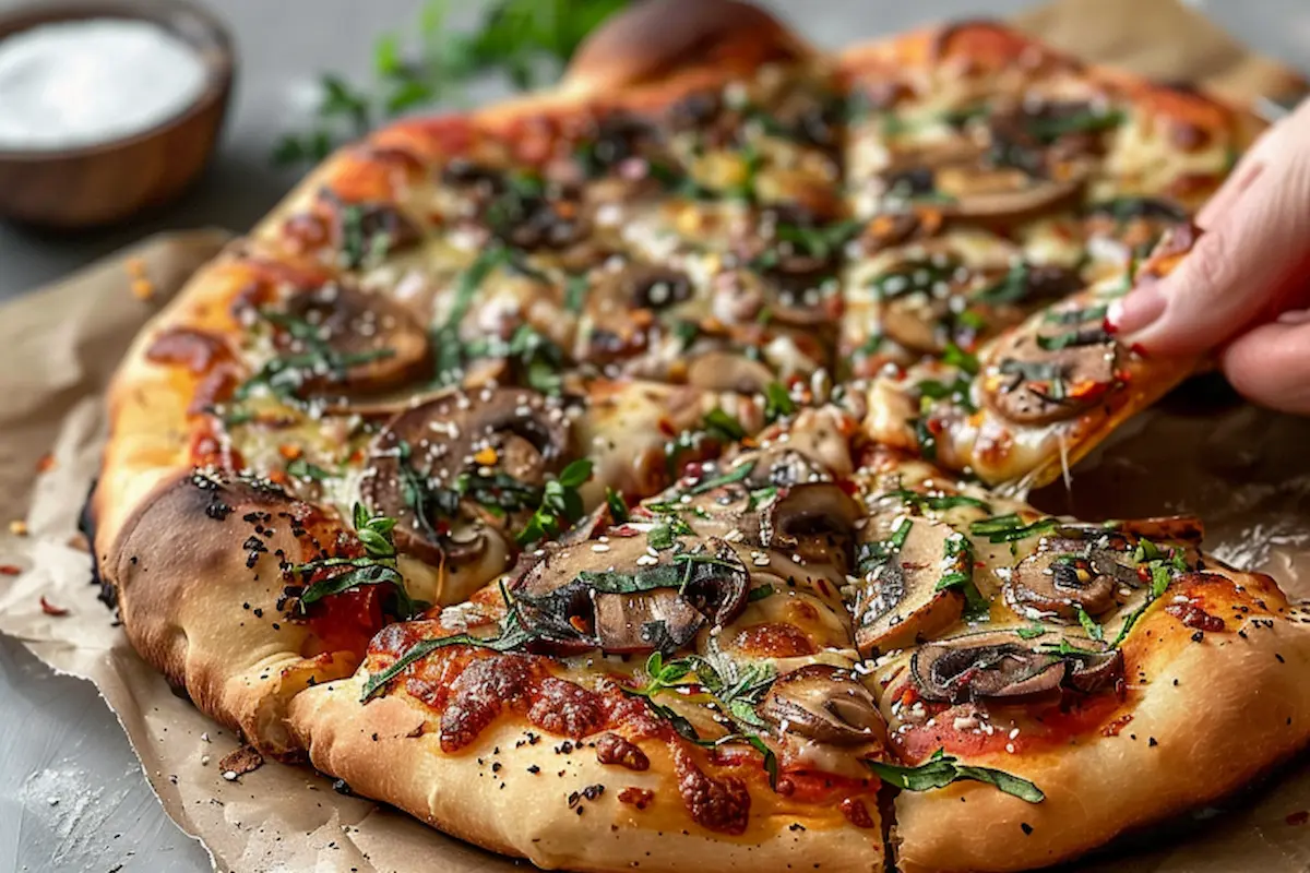 Vegan-Chimichurri-Pizza-with-Mushrooms-1 (1) Vegan Chimichurri Pizza with Mushrooms
