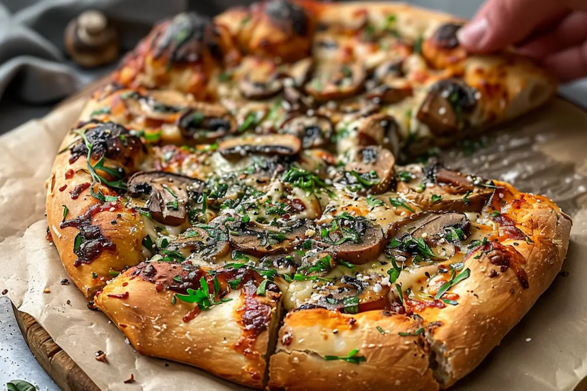 Vegan-Chimichurri-Pizza-with-Mushrooms-3 (1) Vegan Chimichurri Pizza with Mushrooms