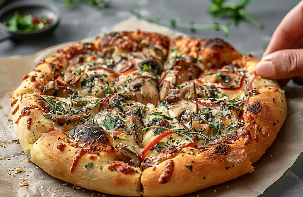 Vegan-Chimichurri-Pizza-with-Mushrooms-4 (1) Vegan Chimichurri Pizza with Mushrooms