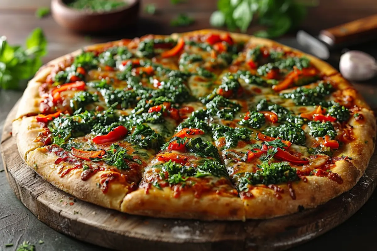 Vegetarian-Pizza-With-Chimichurri-4 (1) Vegetarian Pizza With Chimichurri