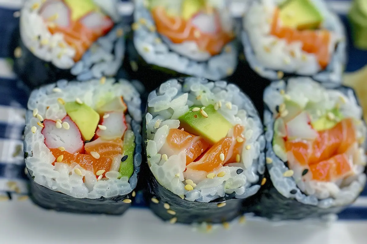 avocado and salmon roll
