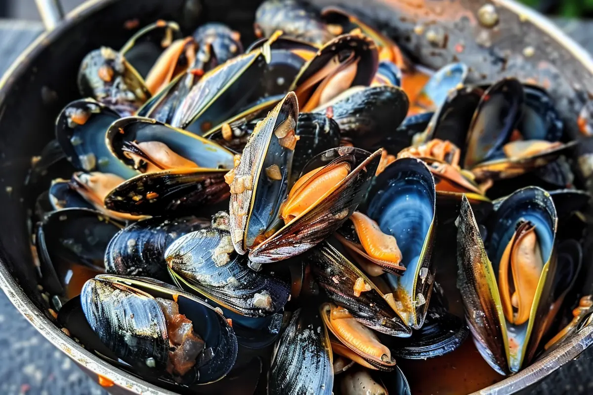 black mussels
