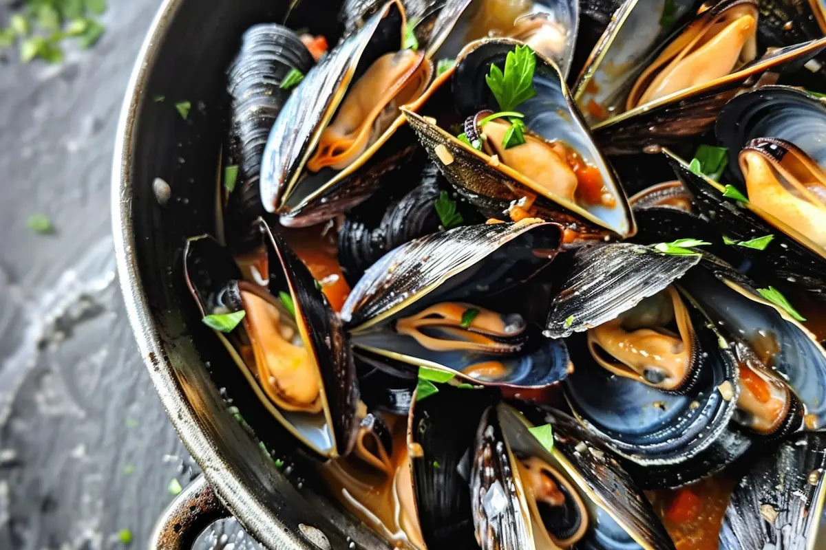 black mussels