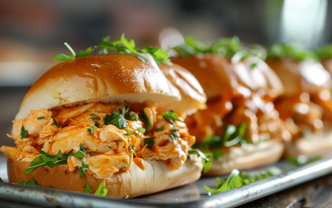 Buffalo chicken sliders
